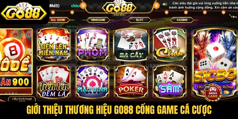 Giới thiệu thương hiệu GO88 cổng game cá cược